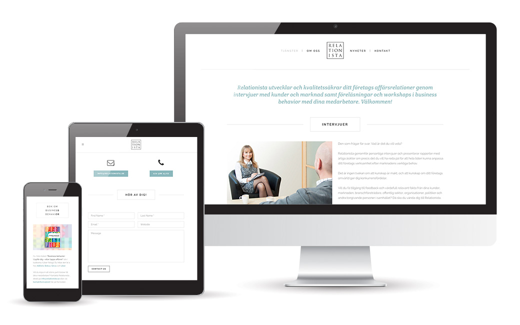 Webbyrå i Stockholm - Relationista webbdesign - MONROE DESIGN AB