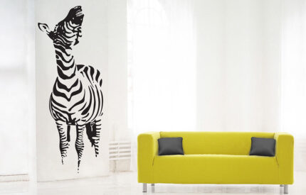Gnäggande zebra väggdekal - MONROE DESIGN